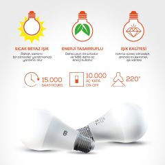 Günsan Valta LED Ampül 220-240V 6500K E27 12W