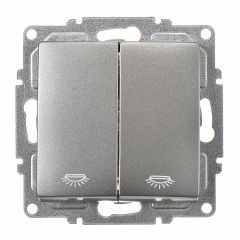 Günsan Visage Füme Vidalı Komütatör Liht Anahtar - 10AX 250V