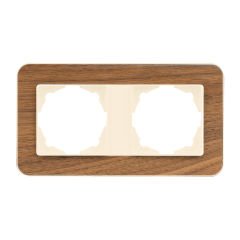 Günsan Radius Krem & Natural Walnut İkili Çerçeve