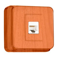 Günsan Fantasy Meşe Tekli Data Prizi (RJ45 Cat5E)