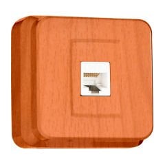Günsan Fantasy Meşe Tekli Data Prizi (RJ45 Cat5E)