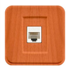 Günsan Fantasy Meşe Tekli Data Prizi (RJ45 Cat5E)