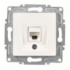 Günsan Eqona Fildişi Beyazı Vidalı Tekli Data Prizi (RJ45 Cat6)