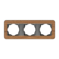 Günsan Radius Füme & Natural Walnut Üçlü Çerçeve