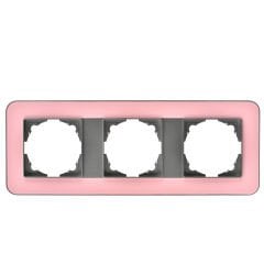 Günsan Radius Füme & Powdery Pink Üçlü Çerçeve