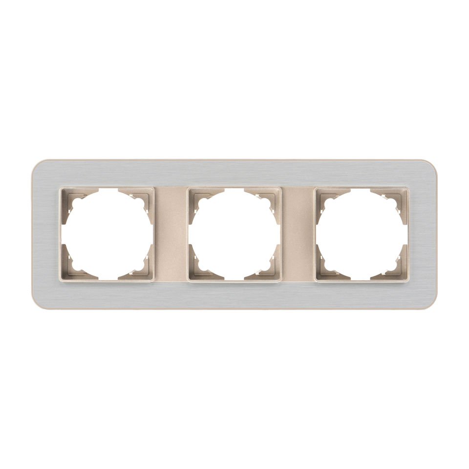 Günsan Radius Metalik Bej & Silver Light Üçlü Çerçeve