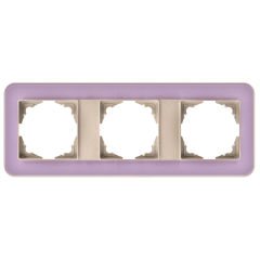 Günsan Radius Metalik Bej & Pastel Violet Üçlü Çerçeve
