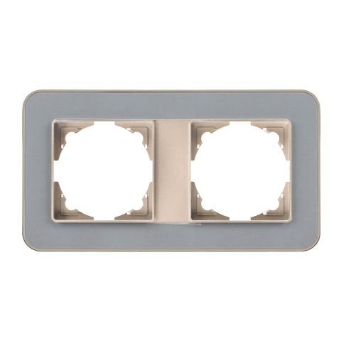 Günsan Radius Metalik Bej & Pearl Silver İkili Çerçeve