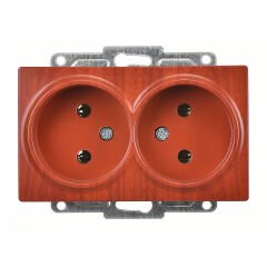 Günsan Visage Kiraz İkili Priz- 16A 250V - Vidalı