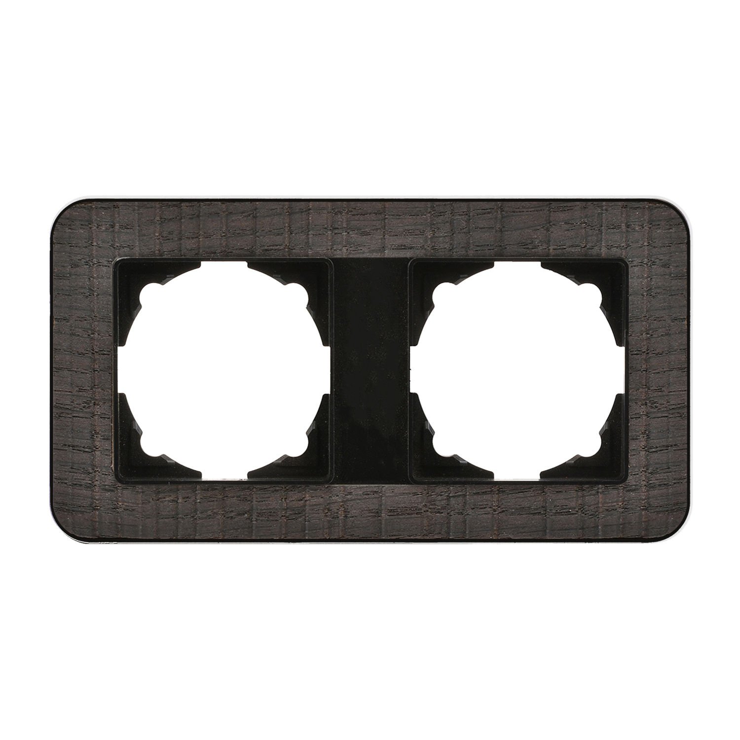 Günsan Radius Metalik Siyah & Natural Oak Üçlü Çerçeve