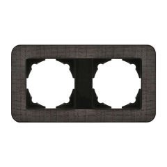 Günsan Radius Metalik Siyah & Natural Oak Üçlü Çerçeve