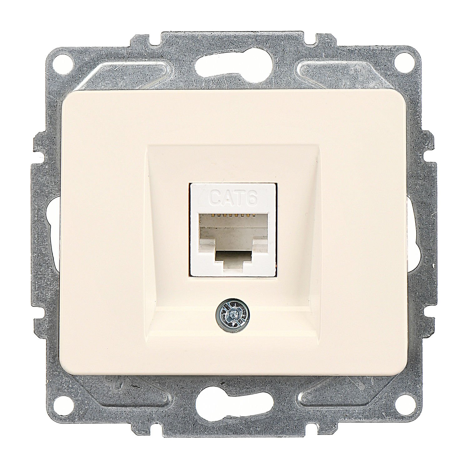 Günsan Fantasy Krem Tekli Data Prizi (RJ45 Cat6) Mekanizma