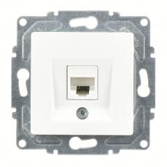 Günsan Eqona Beyaz Vidalı Tekli Data Prizi (RJ45 Cat6)