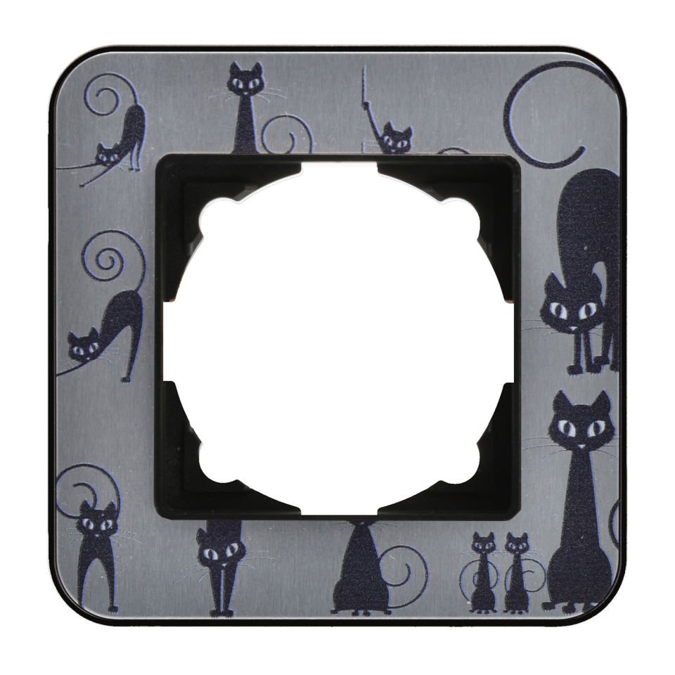 Günsan Radius Metalik Siyah & Cats Metal Tekli Çerçeve