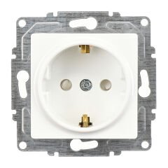 Günsan Eqona Beyaz Çocuk Korumalı Topraklı Priz - 16A 250V - Klipsli