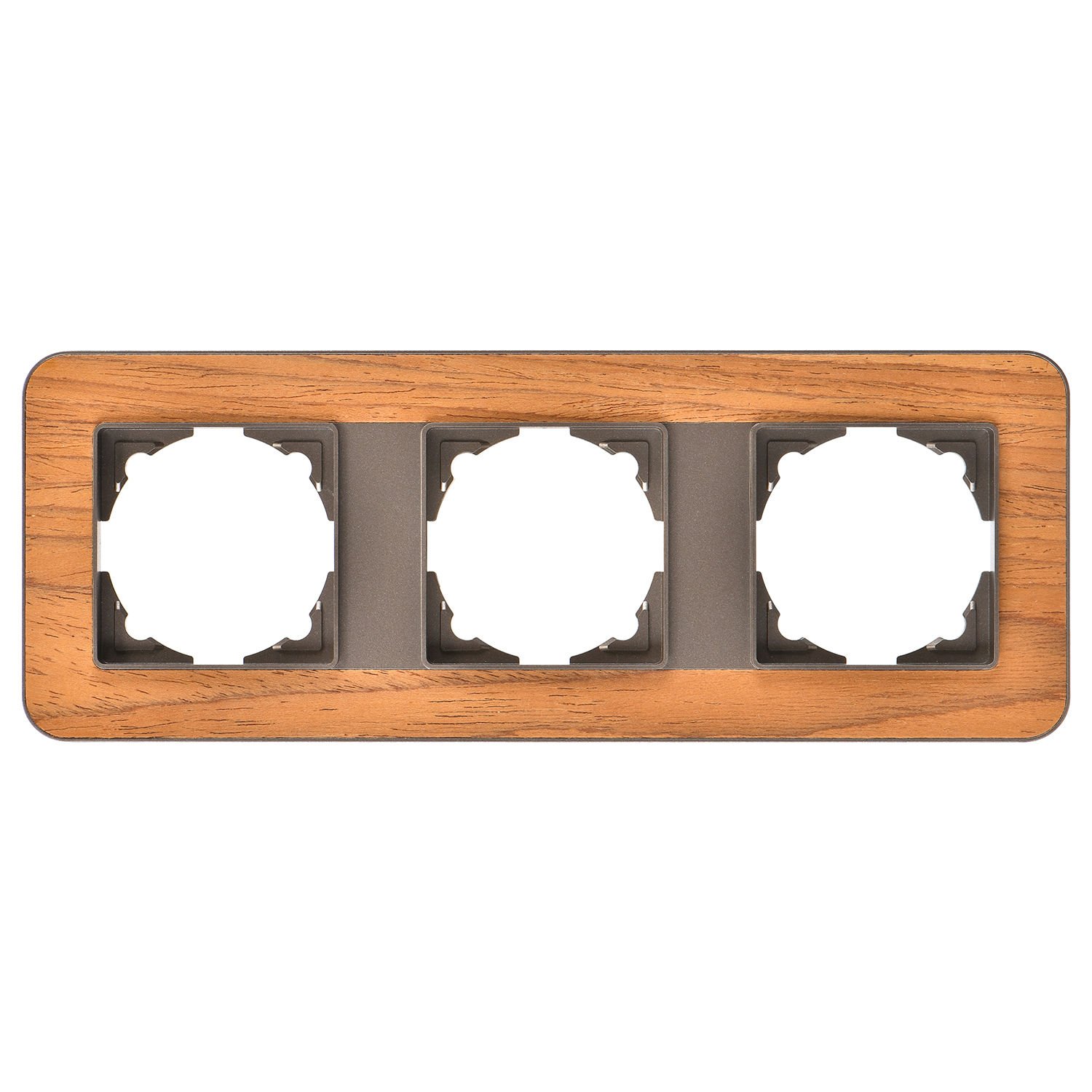 Günsan Radius Mocha & Natural Teak Üçlü Çerçeve