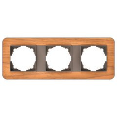 Günsan Radius Mocha & Natural Teak Üçlü Çerçeve