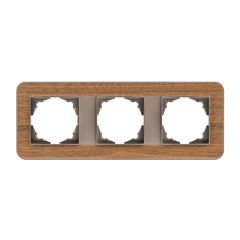 Günsan Radius Mocha & Natural Walnut Üçlü Çerçeve