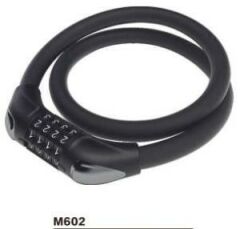 Briviga M602 Şifreli Kablo Kilit 12x1200mm Siyah