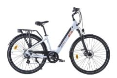 Alba City 2 Premium Elektrikli Şehir Bisikleti H Disk 12.8 Ah LCD Gösterge Beyaz