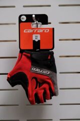 Carraro V7A Kısa Jelli Bisiklet Eldiveni Siyah-Kırmızı