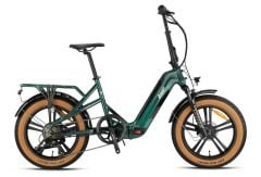 2025 Loop Coaster 20 Kolon Elektrikli Katlanır Bisiklet Fat Bike Yeşil