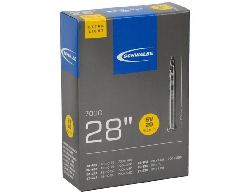 Schwalbe SV20 Extra Light 700x18-25 İnce Sibop İç Lastik 80mm
