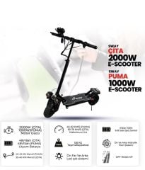 Sway Çita Çift Amortisörlü 2000w 10 Inç Elektrikli Scooter