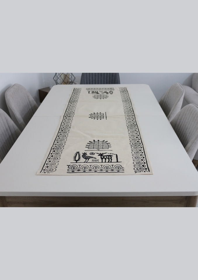 Traditional Wooden Hand Printed Hittite Pattern Runner