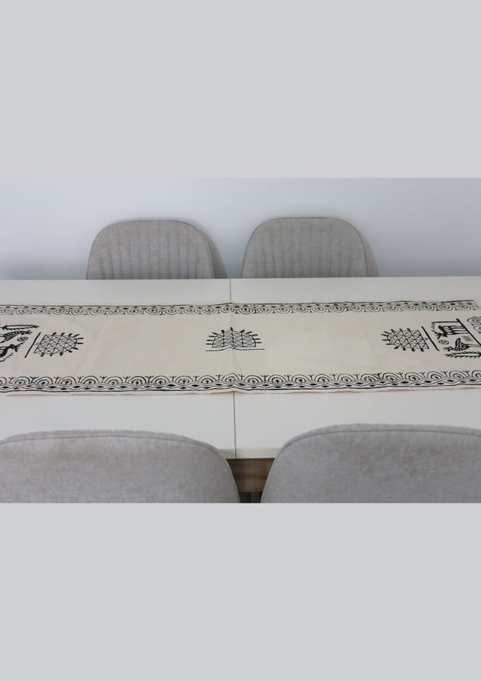 Traditional Wooden Hand Printed Hittite Pattern Runner
