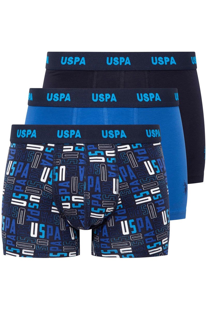 U.S. POLO ASSN. Erkek Pamuklu 3Lü Erkek Boxer 80509