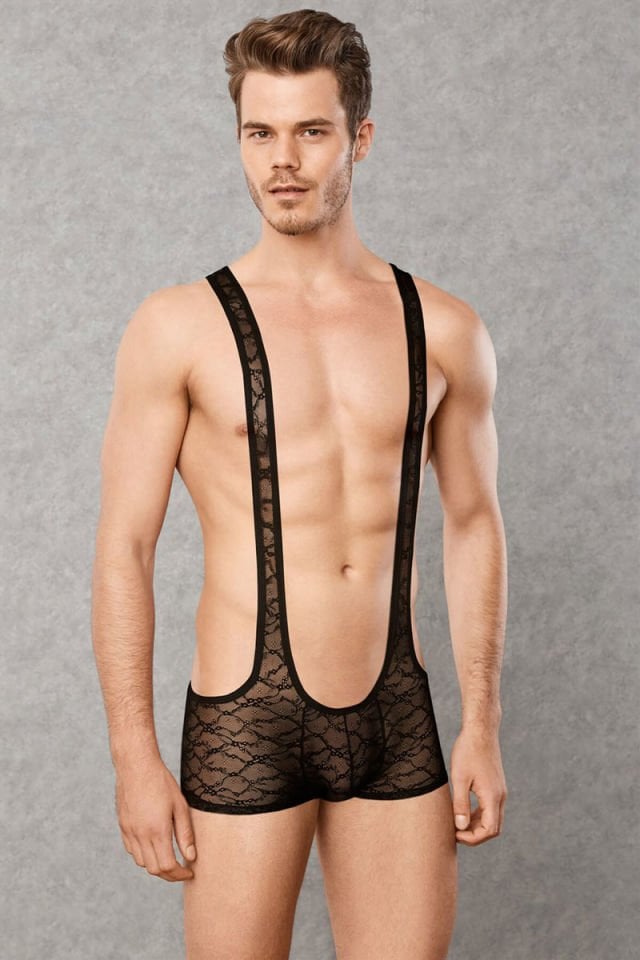 Doreanse Men's Lace Transparent Strap Fancy Body 3011