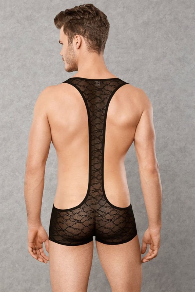 Doreanse Men's Lace Transparent Strap Fancy Body 3011