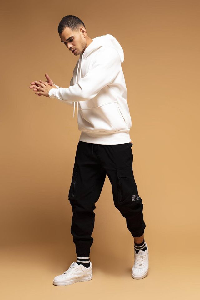 Catch Kapüşonlu Oversize Sweatshirt K-329 Beyaz M