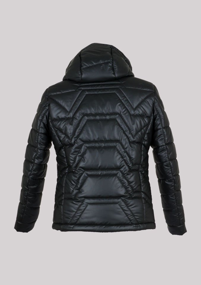 Quilted Hooded Men's Coat Dark Green