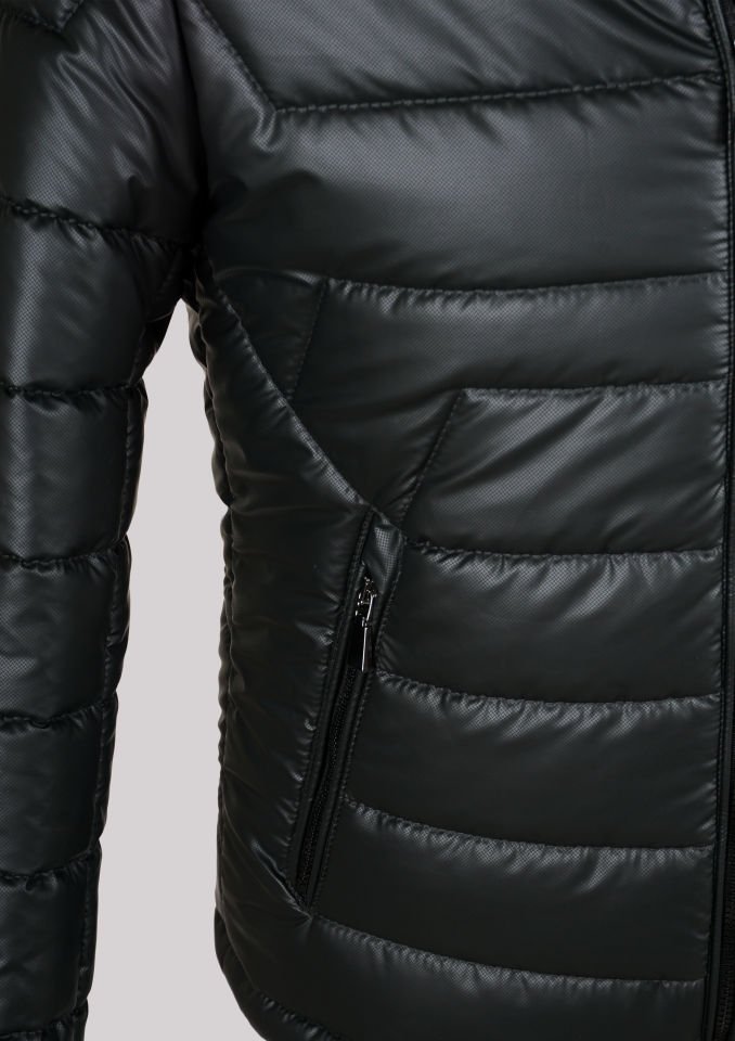 Quilted Hooded Men's Coat Dark Green