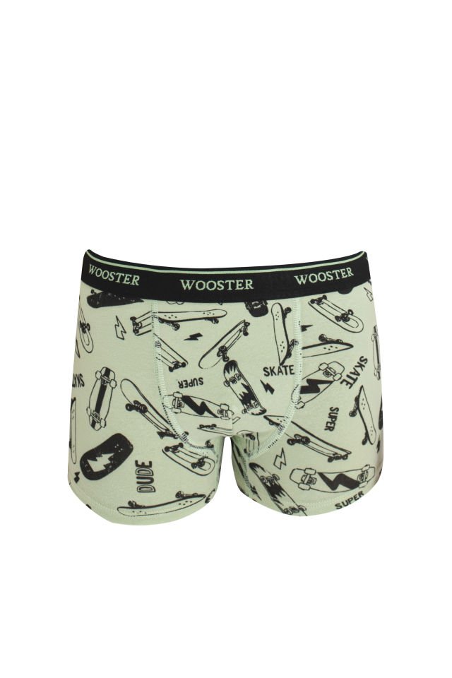 Skateboard Pamuklu Erkek Çocuk Boxer