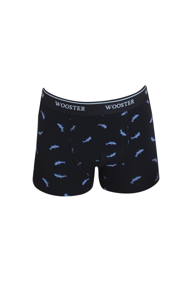 Balık Baskı Pamuklu Erkek Çocuk Boxer