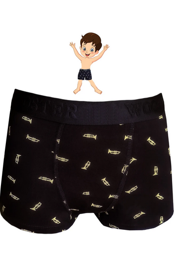 Trampet Pamuklu Erkek Çocuk Boxer