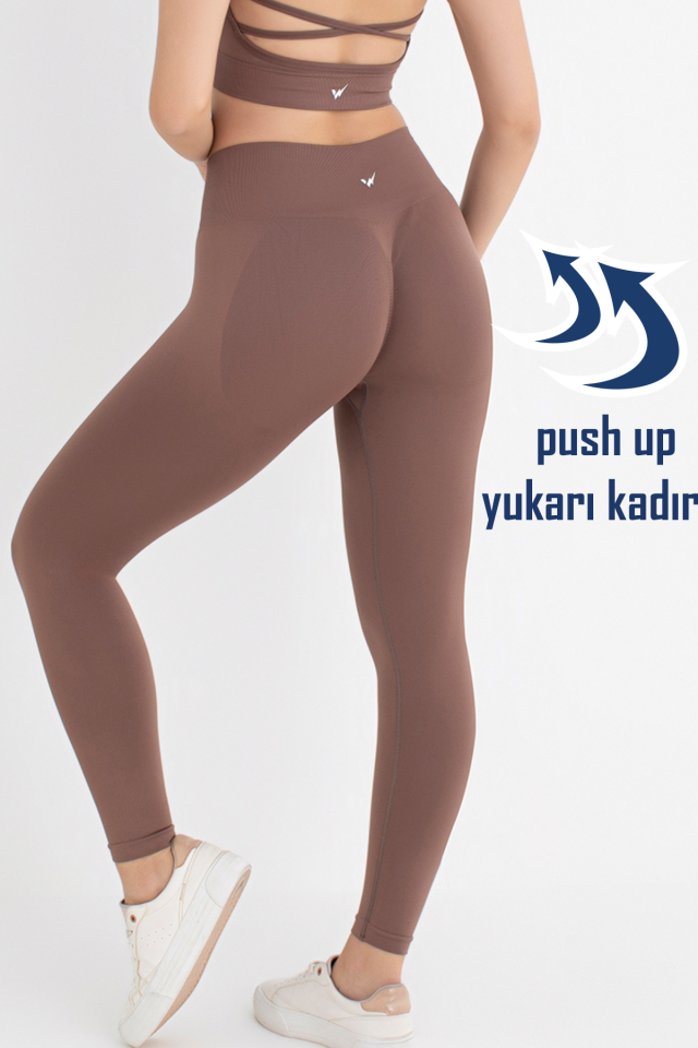 Kadın Push Up Toparlayıcı Yüksek Bel Dikişsiz Spor Tayt
