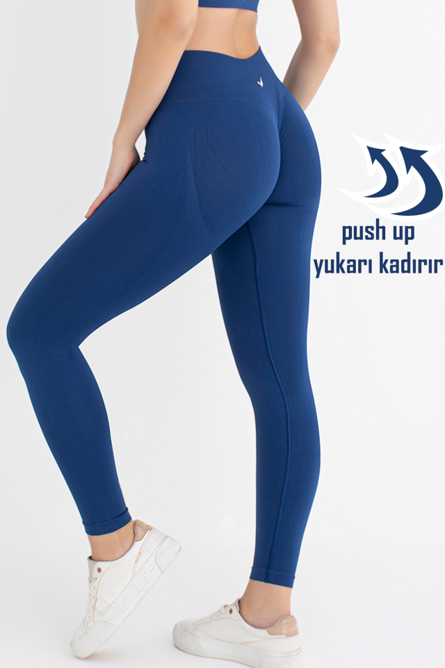 Kadın Push Up Toparlayıcı Yüksek Bel Dikişsiz Spor Tayt