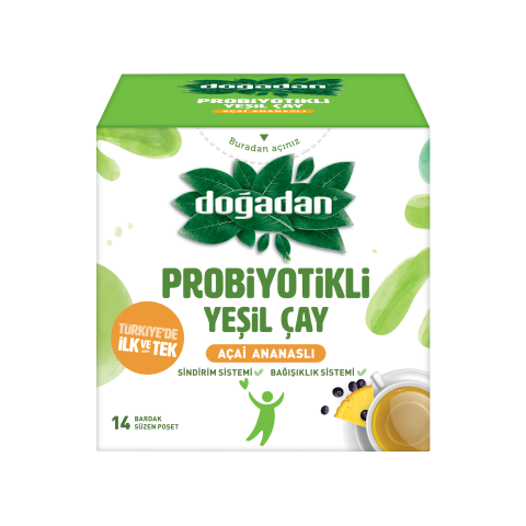 Doğadan Probiyotikli Yeşil Çay Açai Ananaslı 14 Lü