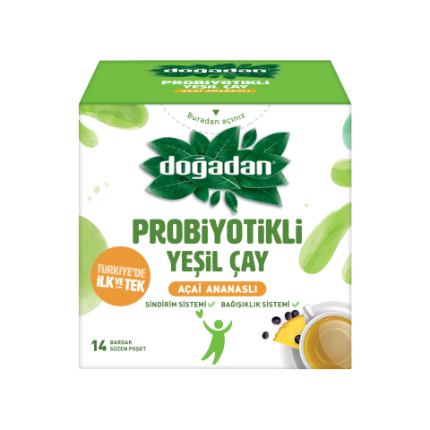 Doğadan Probiyotikli Yeşil Çay Açai Ananaslı 14 Lü