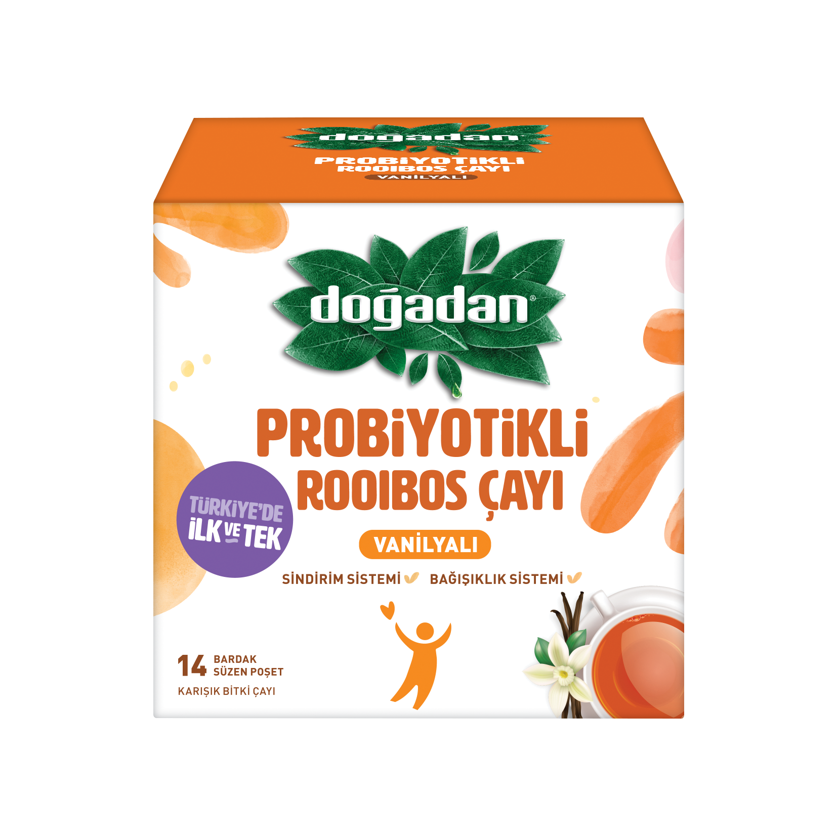 Doğadan Probiyotikli Rooıbos Çayı Vanilyalı 14 Lü