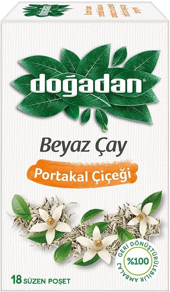 Doğadan Beyaz Çay Portakal Çiçeği 18 Li
