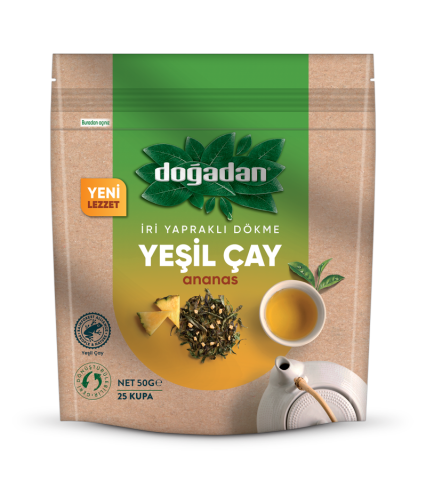 Doğadan İri Yapraklı Dökme Yeşil Çay Ananas 50 Gr