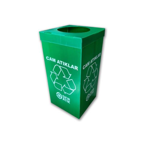 Plastik Cam Atık Kutusu