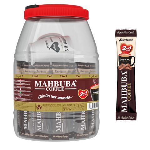 MAHBUBA 2 Sİ 1 ARADA 36 LI 10 GR STİCK KAHVE PLASTİK KAVANOZDA KUPA BARDAKLI