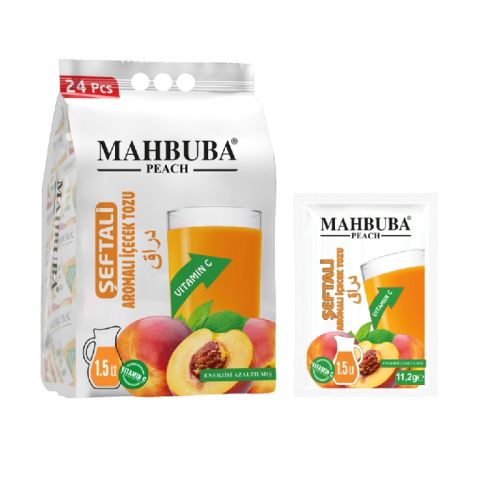 MAHBUBA SOĞUK TOZ İÇECEK ŞEFTALİ 11,2 GR 24*24