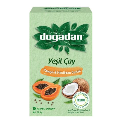 DOĞADAN YEŞİL ÇAY PAPAYA- HİNDİSTAN CEVİZLİ*12